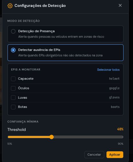 Detecções do SafeGuard Vision