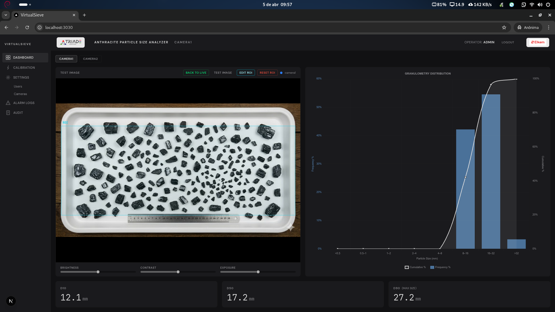 Detecções do VirtualSieve em tempo real